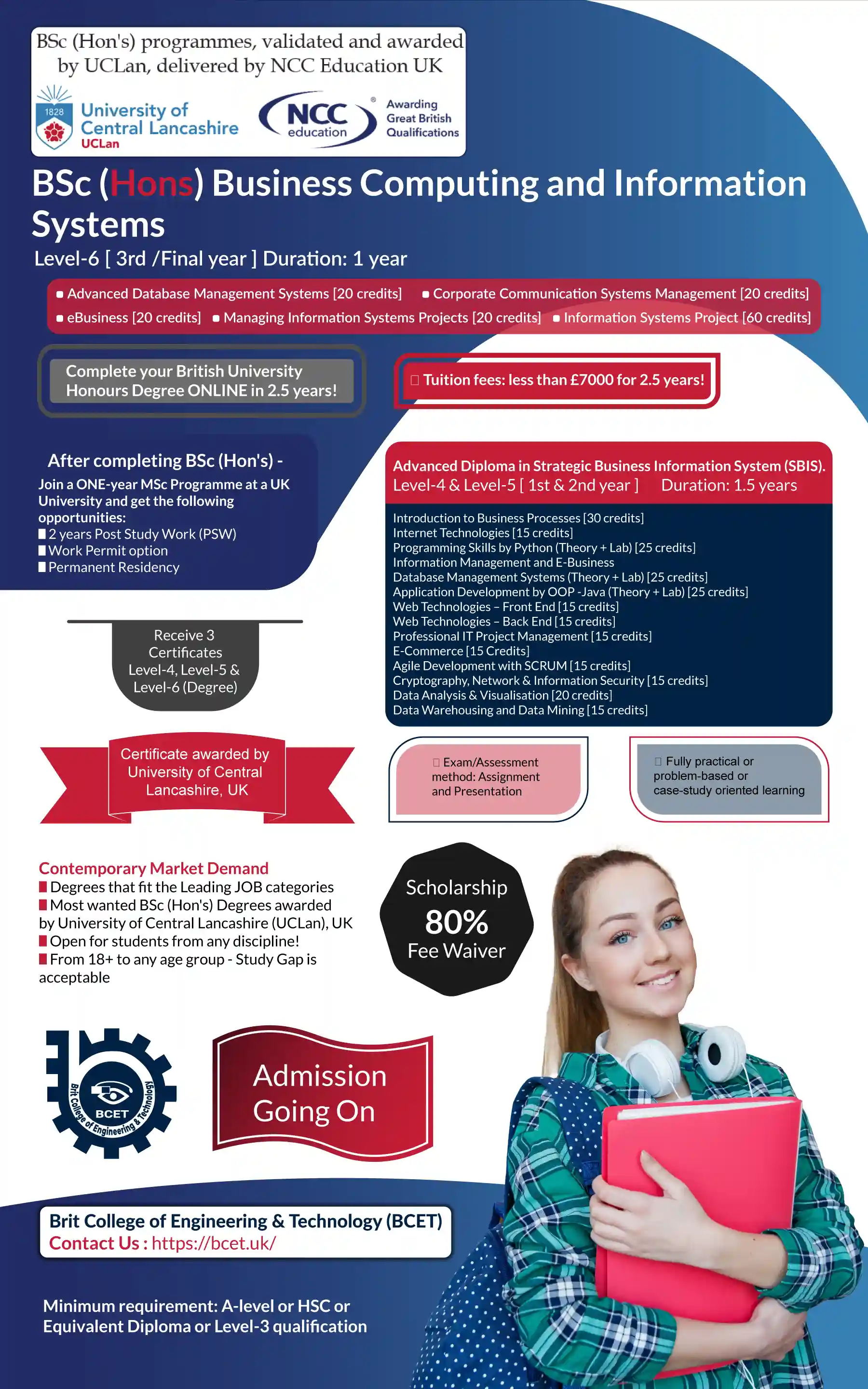 BSc (Hons) in Business Computing & Information System